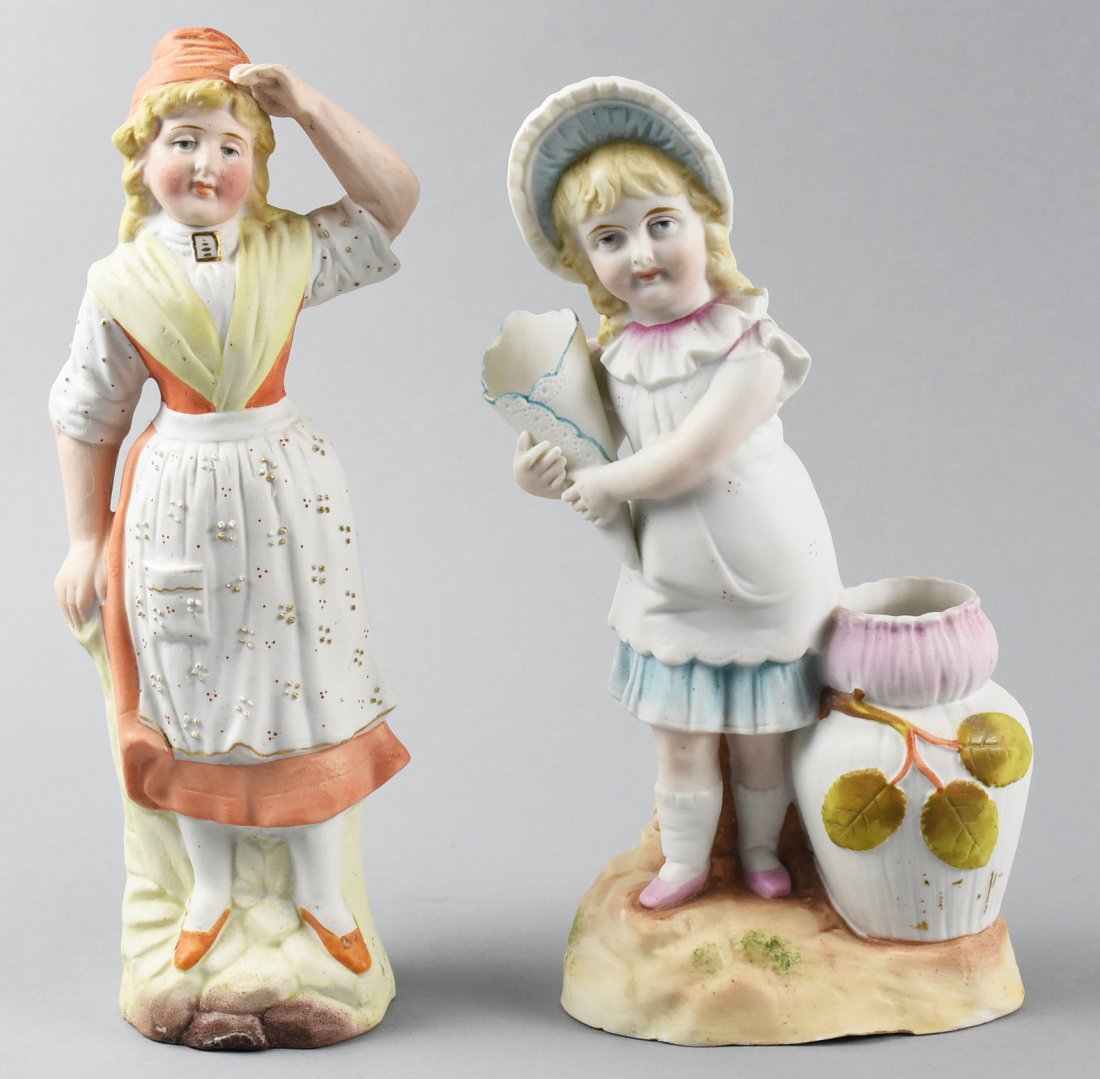 Pair Antique German Bisque Figurines (1 of 3)