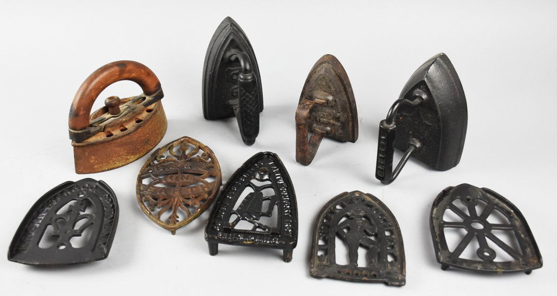 Antique Sad Iron & Trivets (1 of 7)