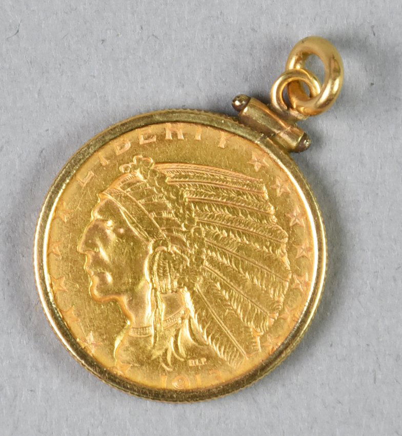 1913 Indian Head Five Dollar Gold Coin (1 of 2)