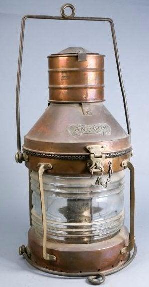 Anchor Antique Copper Ships Lamp (1 of 6)