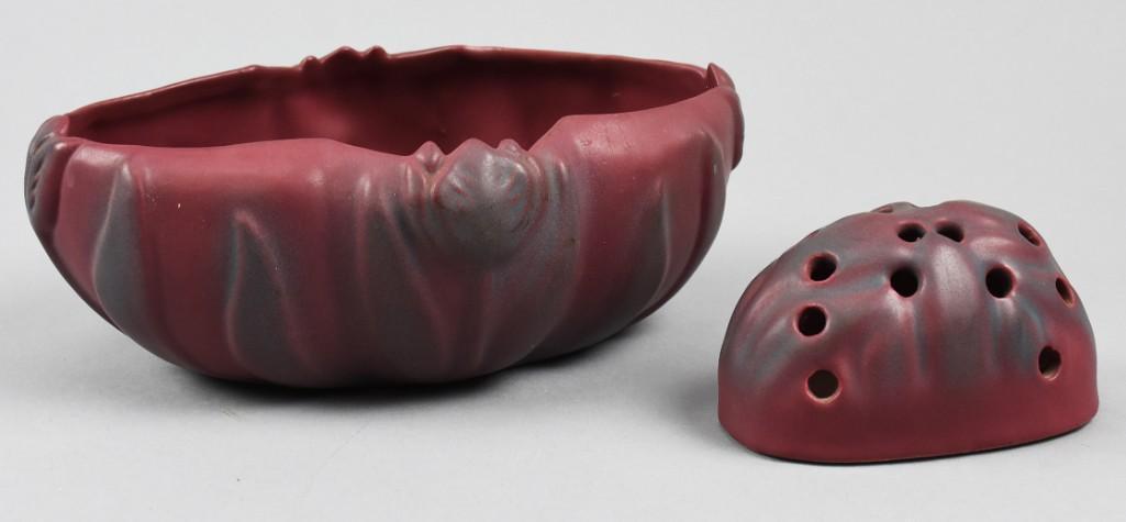 Van Briggle Tulip Bowl, Mulberry Glaze c1950 Van (1 of 10)