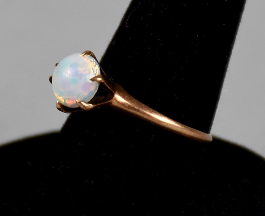 Antique Victorain 14K Rose Gold Opal Ring (1 of 4)