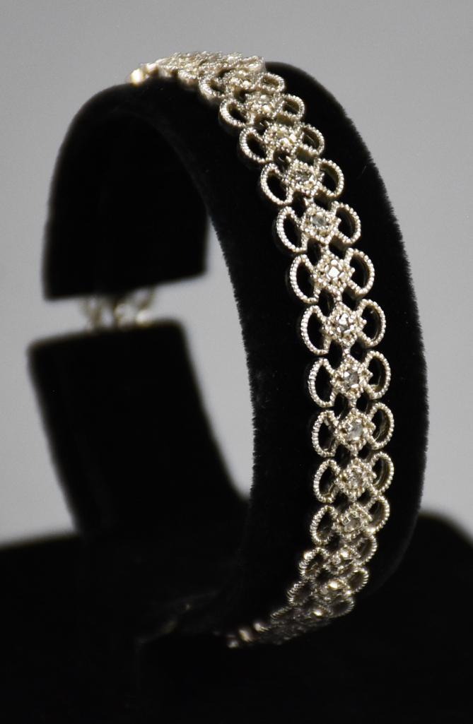 Platinum over Sterling Diamond 1/2 CT. Tennis Bracelet (1 of 7)