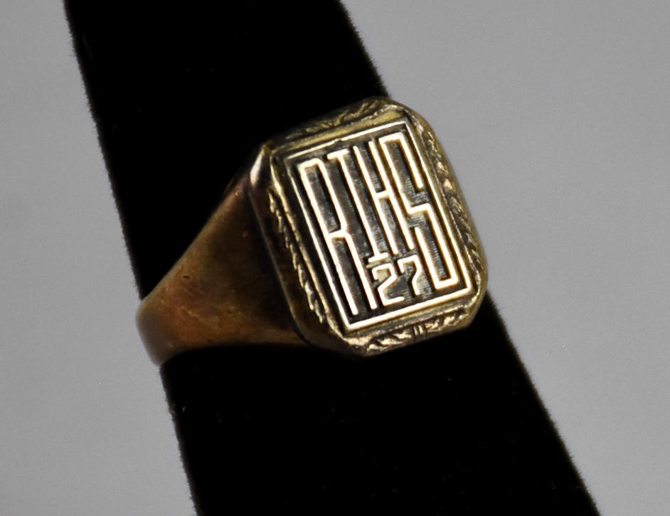 1927 RISH 10K High School Ring Art Deco (1 of 4)