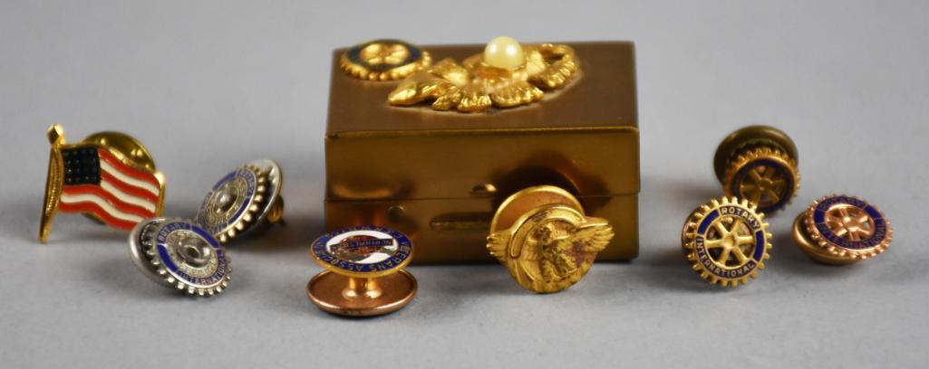 Military/Rotary Lapel Pins, 10, 14, 18K, Plus (1 of 5)