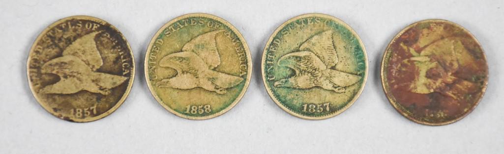 1857 & 1858 US Coin Flying Eagle Penny (1 of 3)