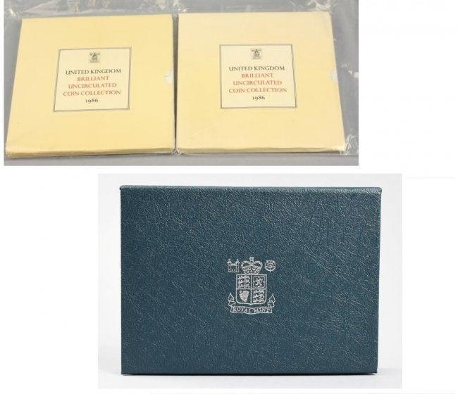 (2 UK 1986 Uncirculated & 1986 UK Proof Coin Collection (1 of 10)
