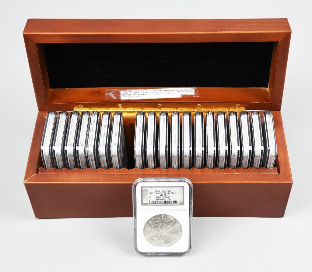 20th Anniv Silver American Eagle1986-2005 MS68 Grade (1 of 9)
