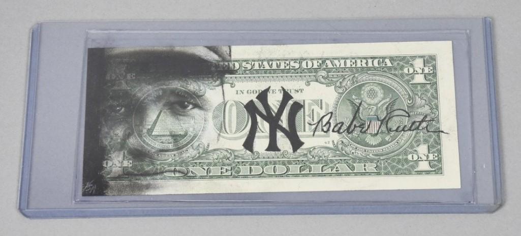 $1 NSH Artwork Hobo Dollar Babe Ruth Yankees (1 of 2)