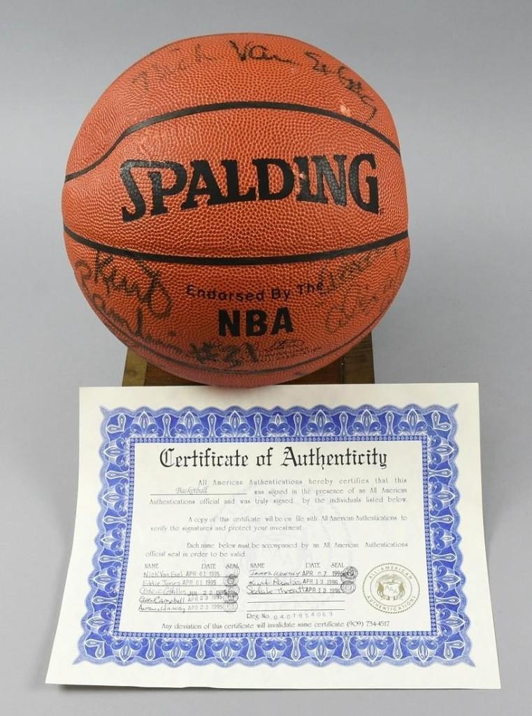 LA Lakers Greats, Autographed Ball, Worthy & More COA (1 of 8)