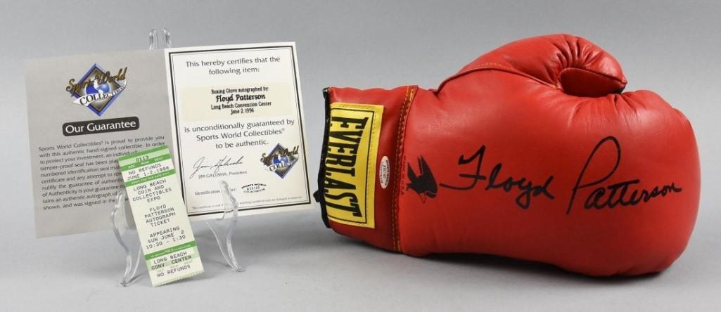 Boxing Great Floyd Patterson, Autographed Glove COA (1 of 4)
