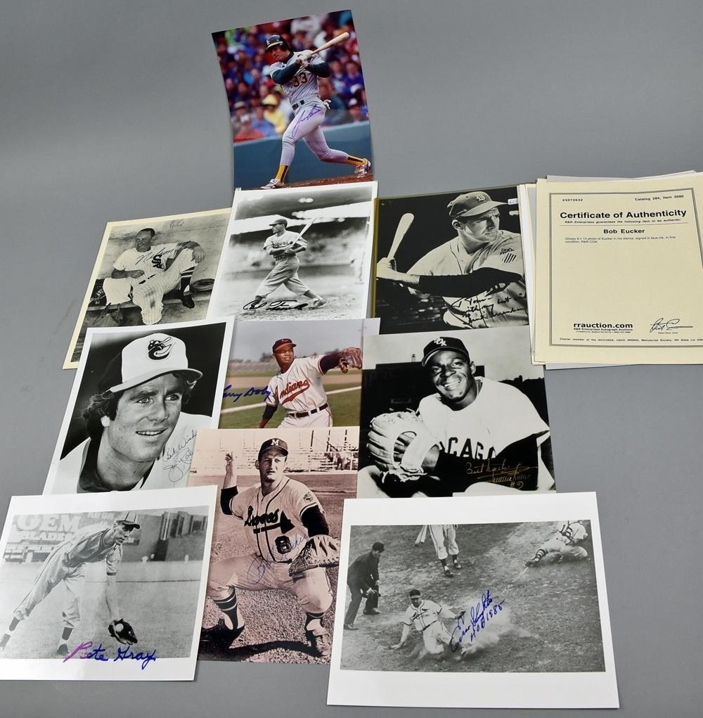 Misc Signed Baseball Player Photos, Minoso, Furillo, + (1 of 6)