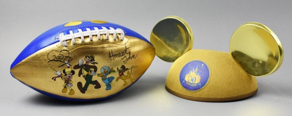 50th Disneyland Anniversary Signed Football, Ears (1 of 8)