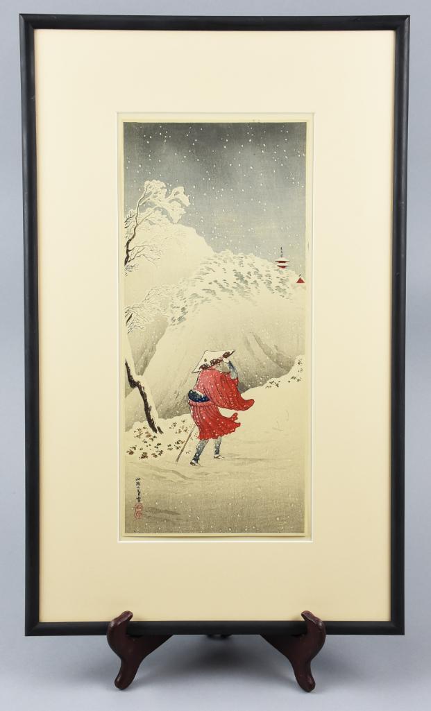 Antique Signed Shotei Japanese Woodblock Print (1 of 4)