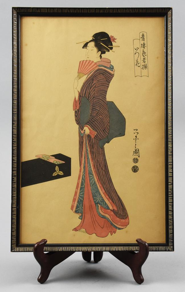 Hosoda Eishi (1724-1770) Woodblock Print (1 of 5)