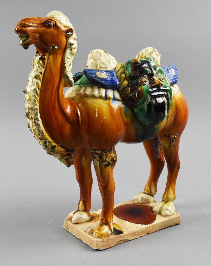 Vintage Chinese Sancai Glaze Camel, Masked Saddle (1 of 9)
