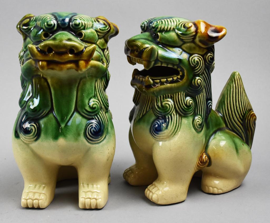 Early Sancai Glaze Shishi (Foo Dog) Sculptures (1 of 8)