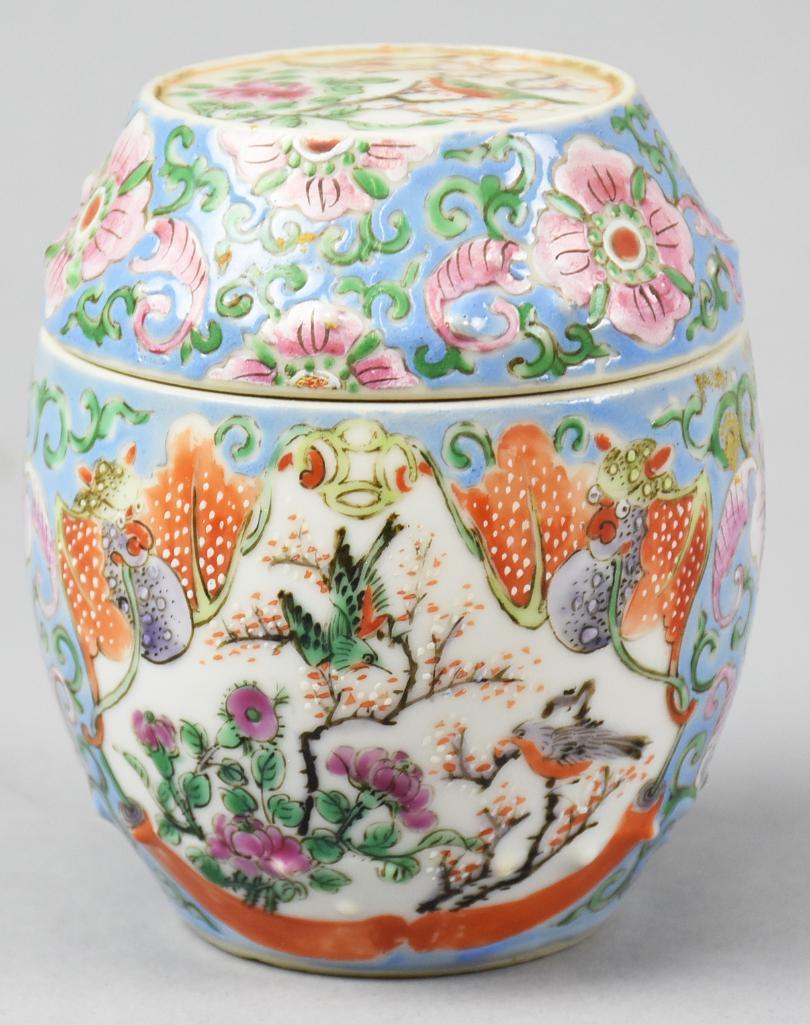 Chinese Small Rose Medallion Covered Jar (1 of 10)