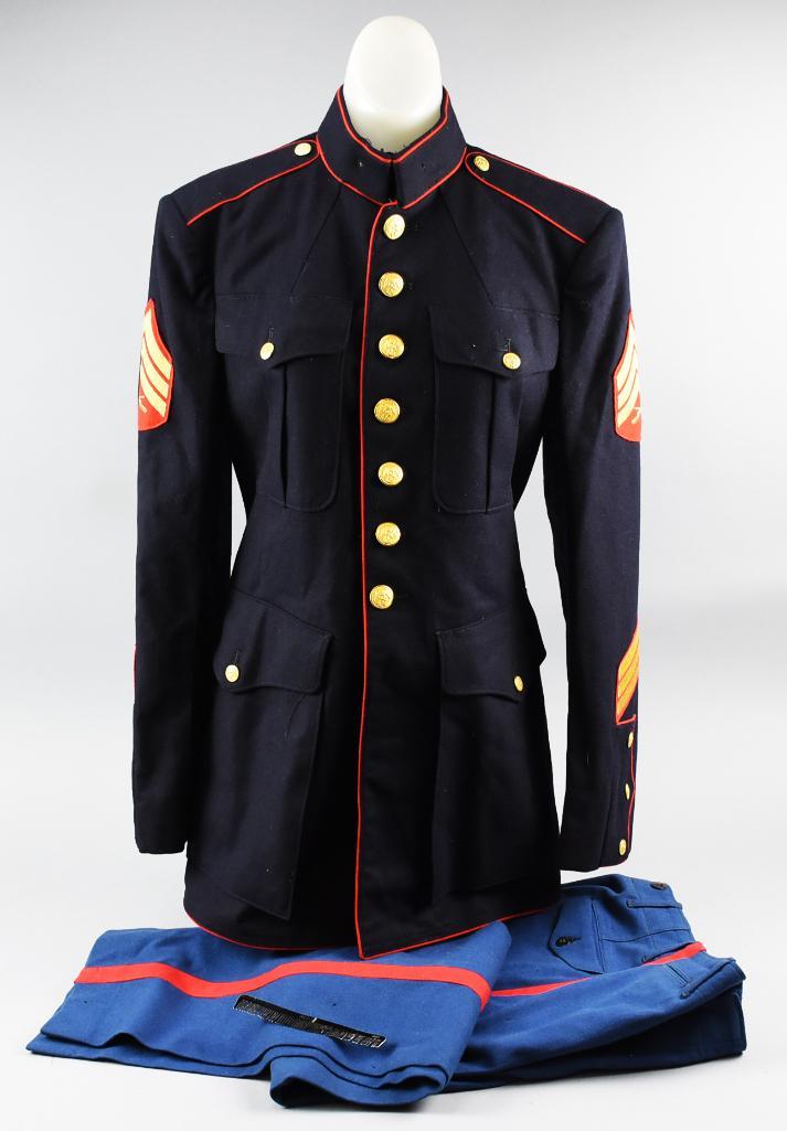 WWII Era USMC Dress Blues, Gunnery Sergeant (1 of 16)