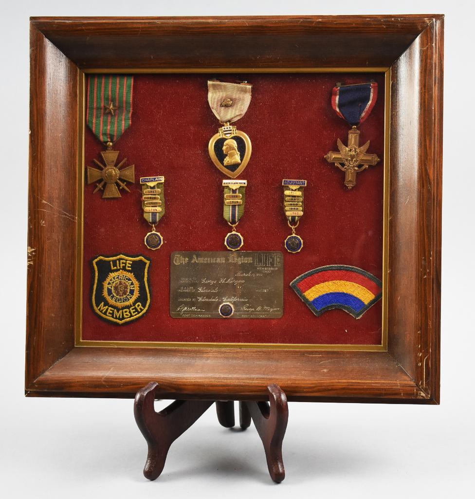 WW2 Purple Heart Disting. Medal Amer. Legion (1 of 6)