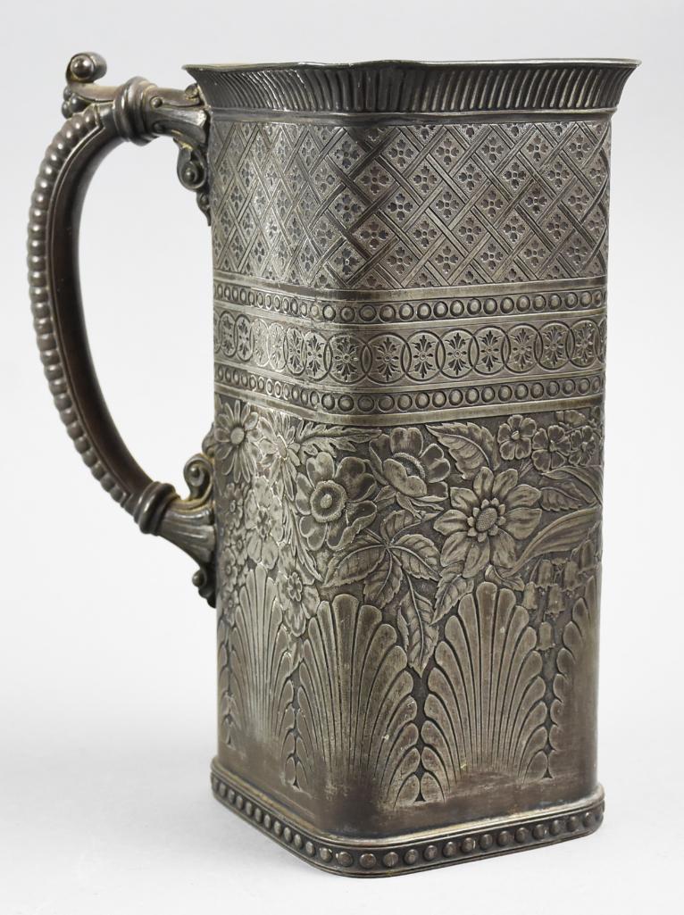 JAMES W. TUFTS Victorian Silver Plate Pitcher (1 of 13)