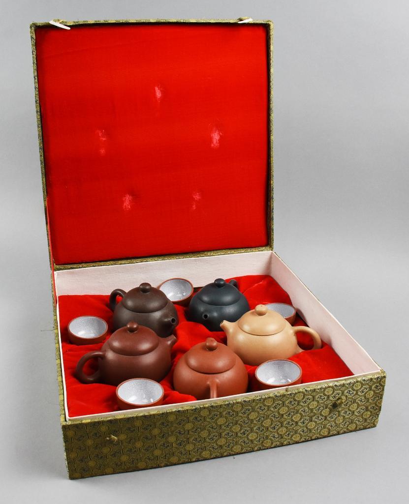 Vintage Individual Zisha Tea Set, Original Box (1 of 15)