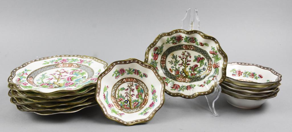 (13) c1910 Coalport Porcelain Indian Tree, Plates/Bowls (1 of 6)