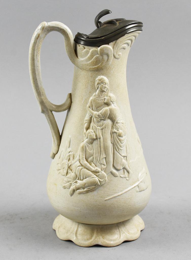 1847 Naomi & Her Daughters in Law Parian Pitcher (1 of 7)