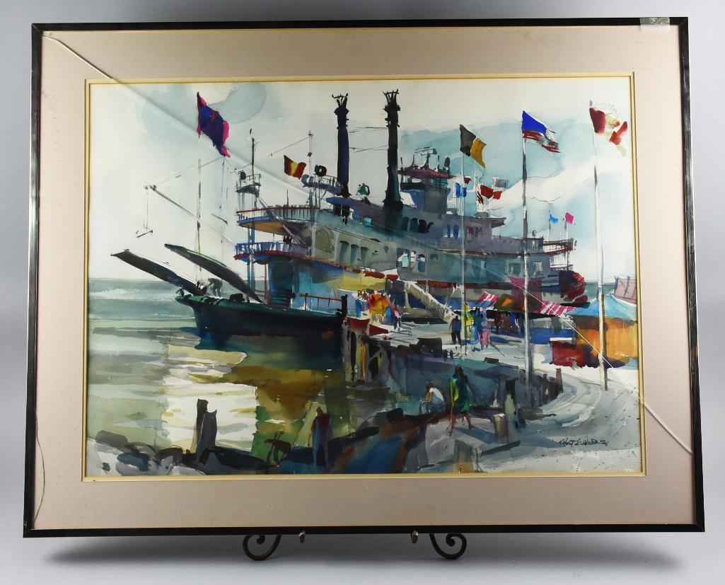 Robert E. Wood (1926-1999) Watercolor (1 of 8)