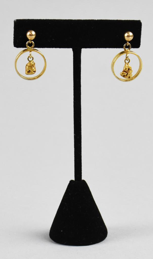 Alaskan 22K Gold Nugget Dangle Earrings (1 of 6)