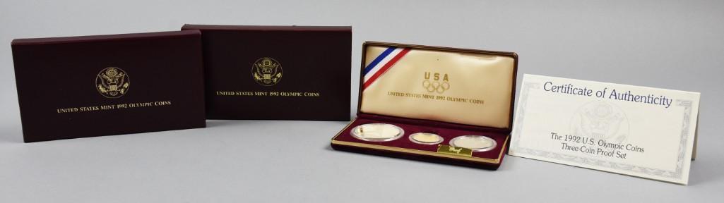 1992 Olympic Coins Set, Gold, Silver, Clad, Proof (1 of 4)