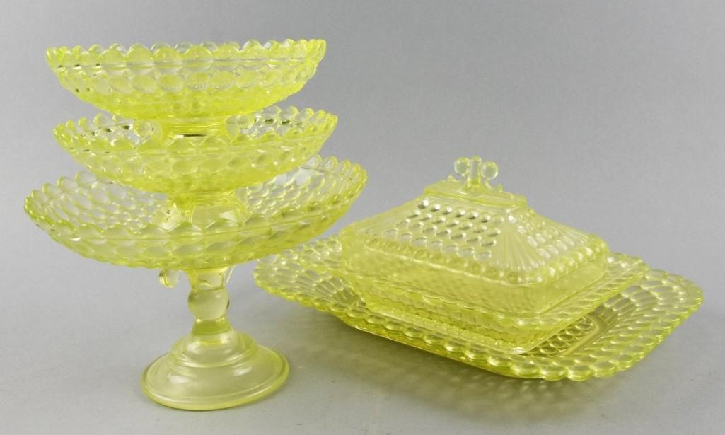 (5) Adams & Co Thousand Eye Tableware, Canary (1 of 6)