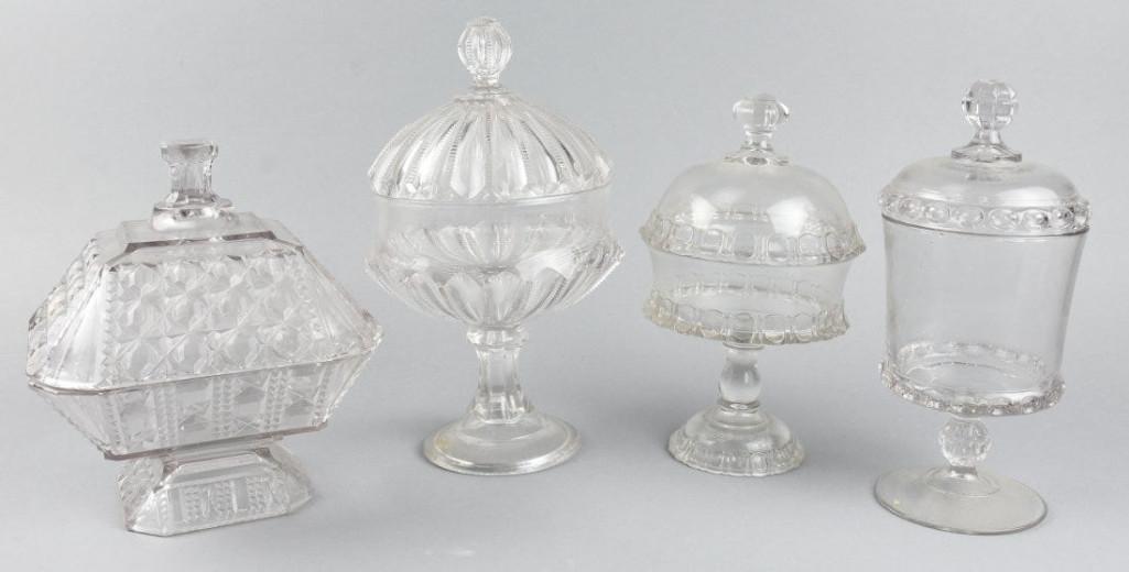 (4) EAPG Various Tableware, Fostoria, Adams, More (1 of 5)