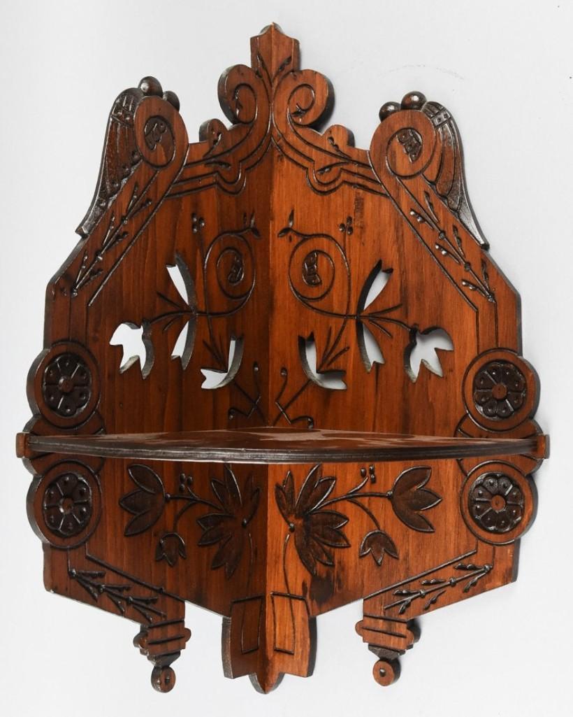 Victorian Eastlake Era Corner Wall Shelf (1 of 10)