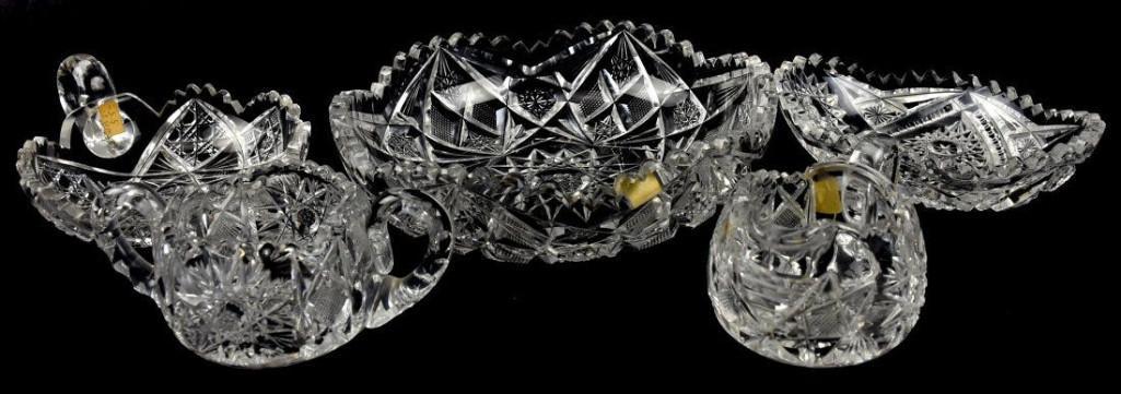 American Brilliant Cut Crystal Table Pieces Victorian (1 of 9)