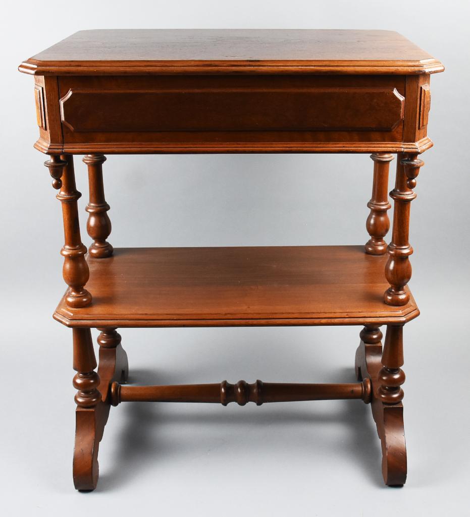 c1870 Victorian Parlor Table w/ Drawer (1 of 15)