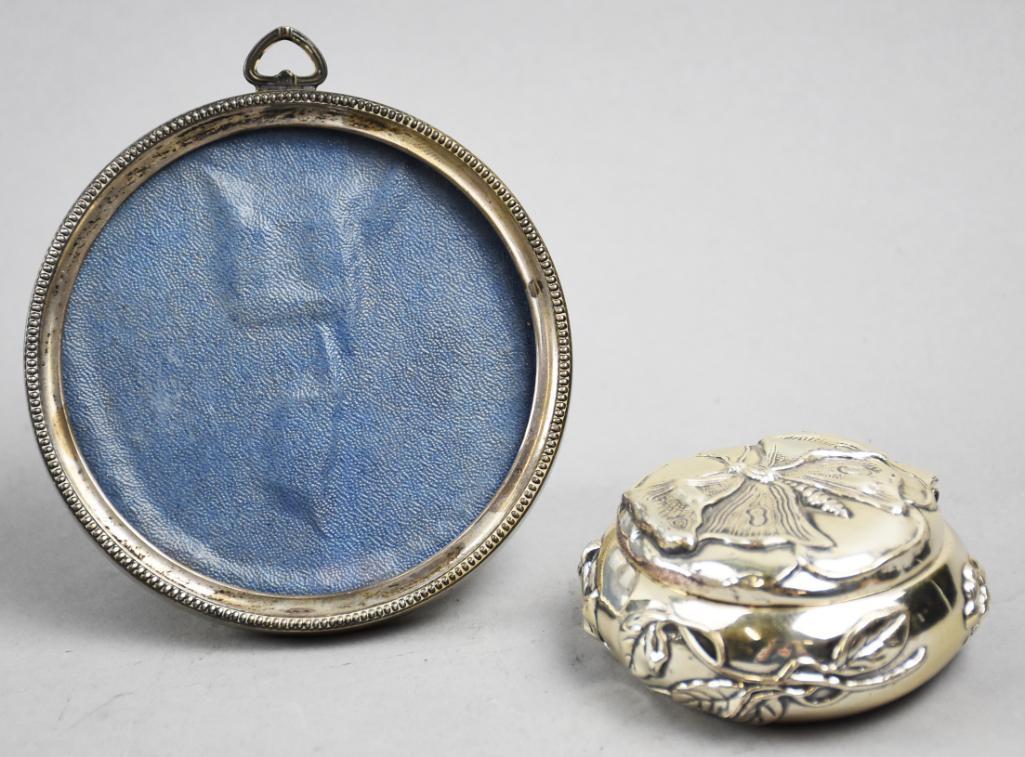 Victorian  Dresser Knickknacks, Sterling and Plate (1 of 8)