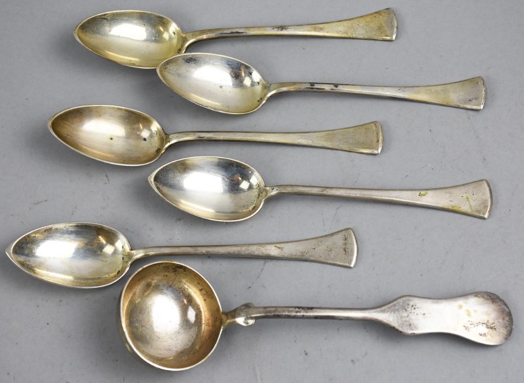 19th Century Coin Silver Spoon Lot Plus Austrain Silver (1 of 5)