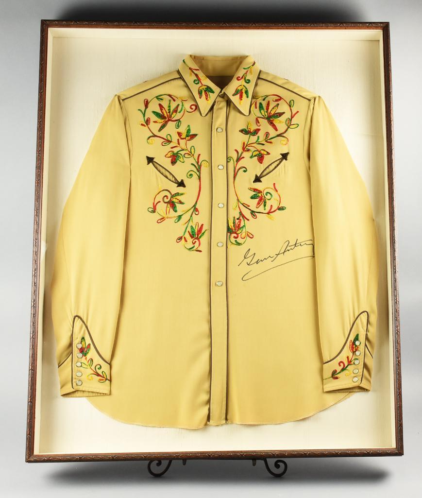 Vintage Gene Autry Signed Cowboy Shirt W/letter LOA (1 of 9)