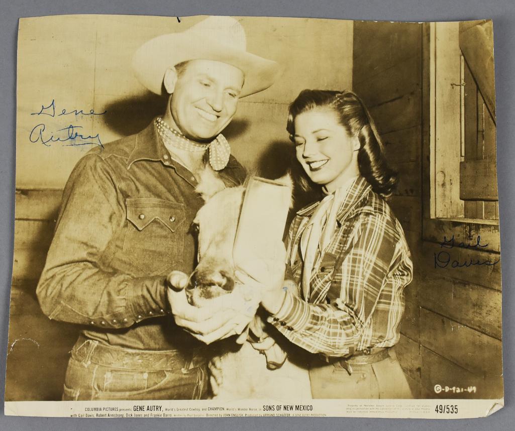 Gene Autry/Gail Davis Signed Photo, Sons of New Mexico (1 of 5)