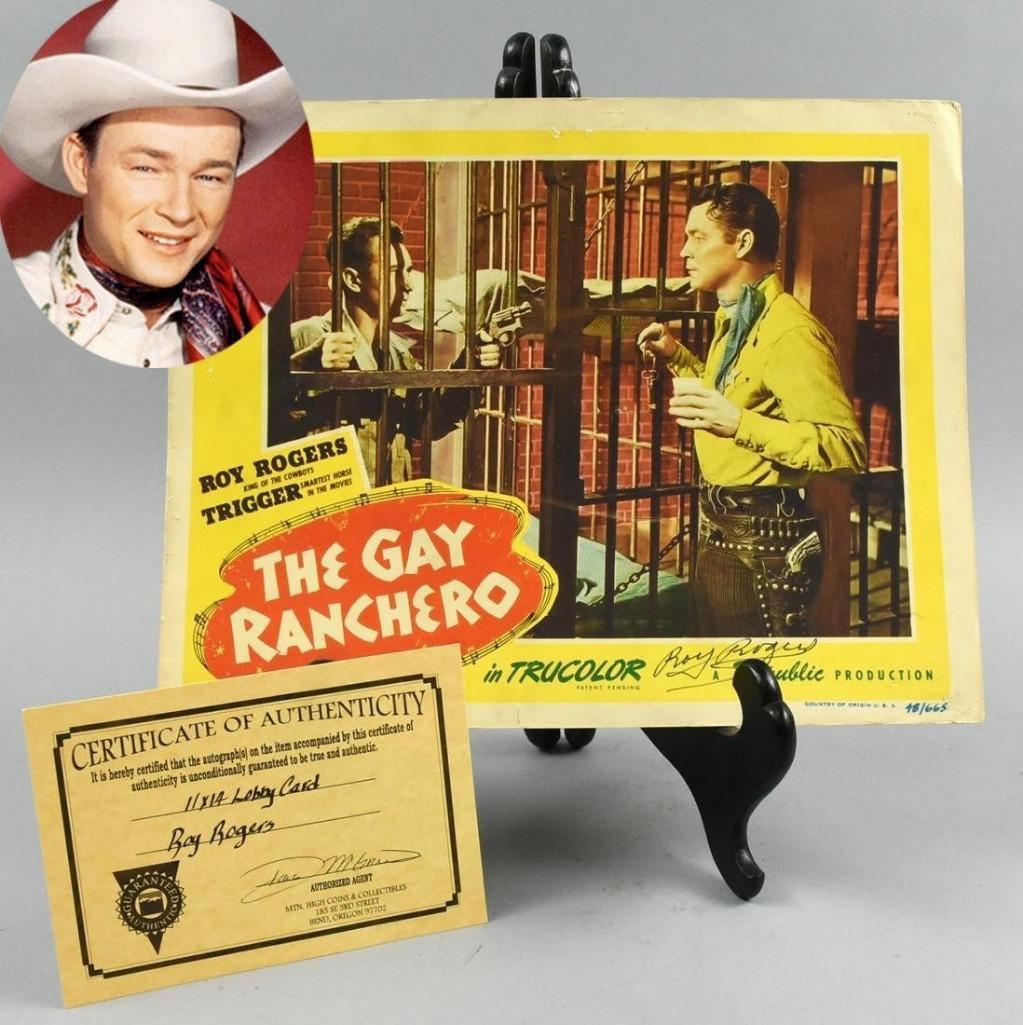 1948 The Gay Ranchero, Roy Rogers Signed, COA Lobby (1 of 3)