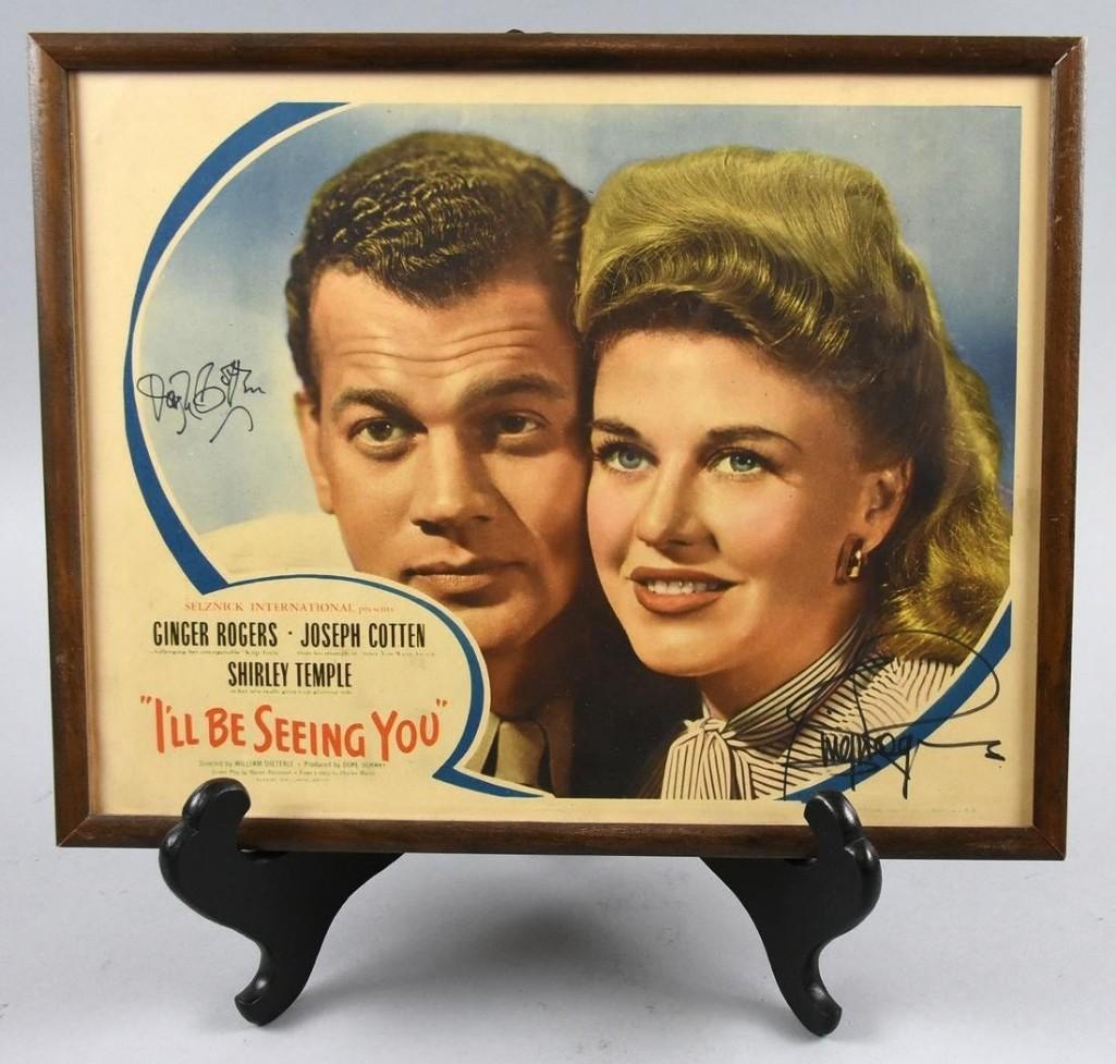 Cotten & Rogers SIGNED "I Be Seeing You" Lobby Card (1 of 2)