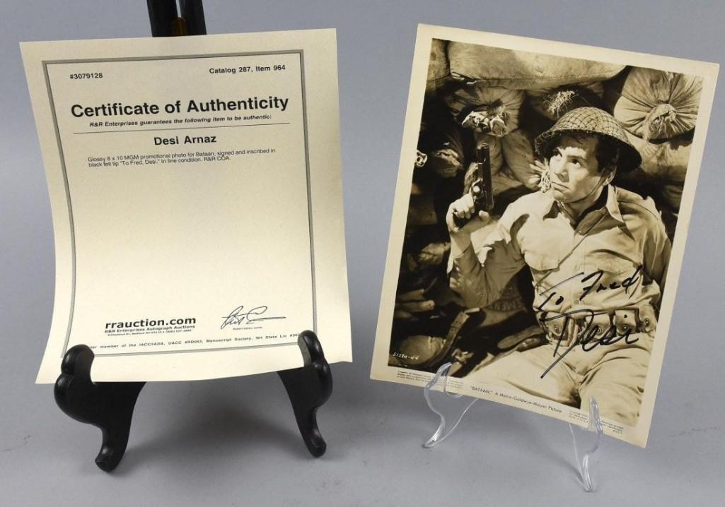 Desi Arnaz Signed Still, Bataan, COA (1 of 2)