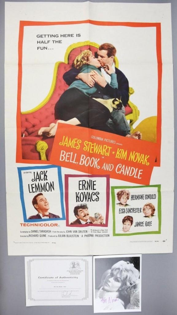 Bell, Book & Candle One Sheet, Signed Kim Novak COA (1 of 4)