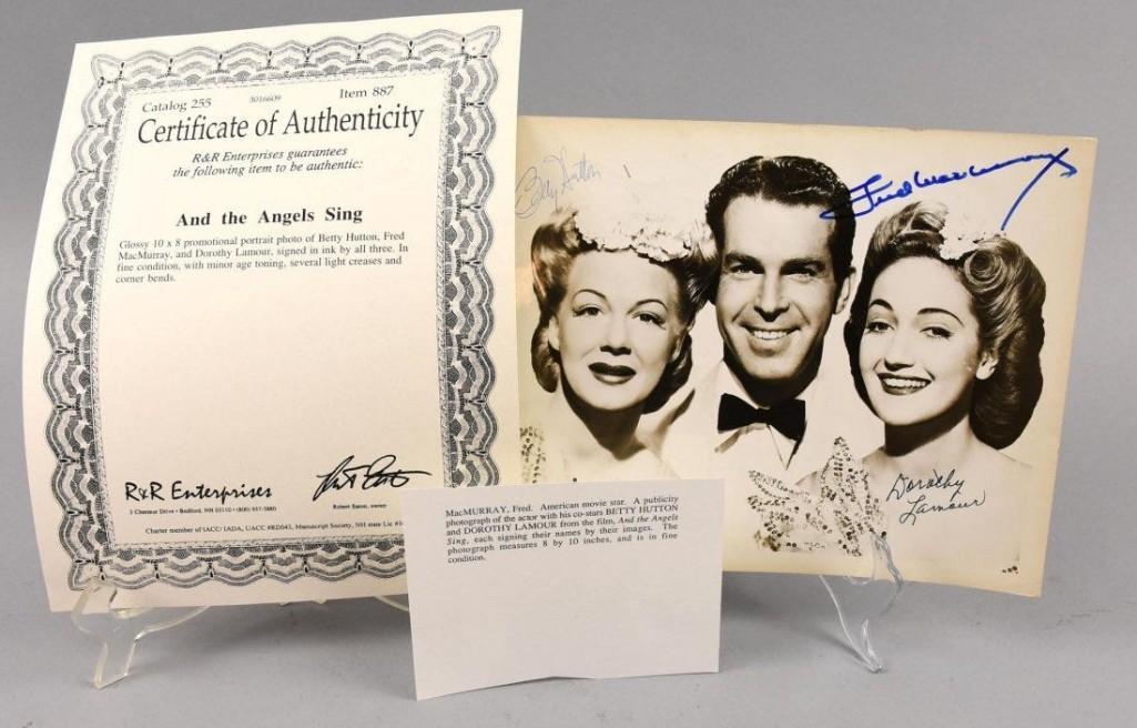 Multi Signed And the Angels Sing, Lamour, MacMurray (1 of 2)