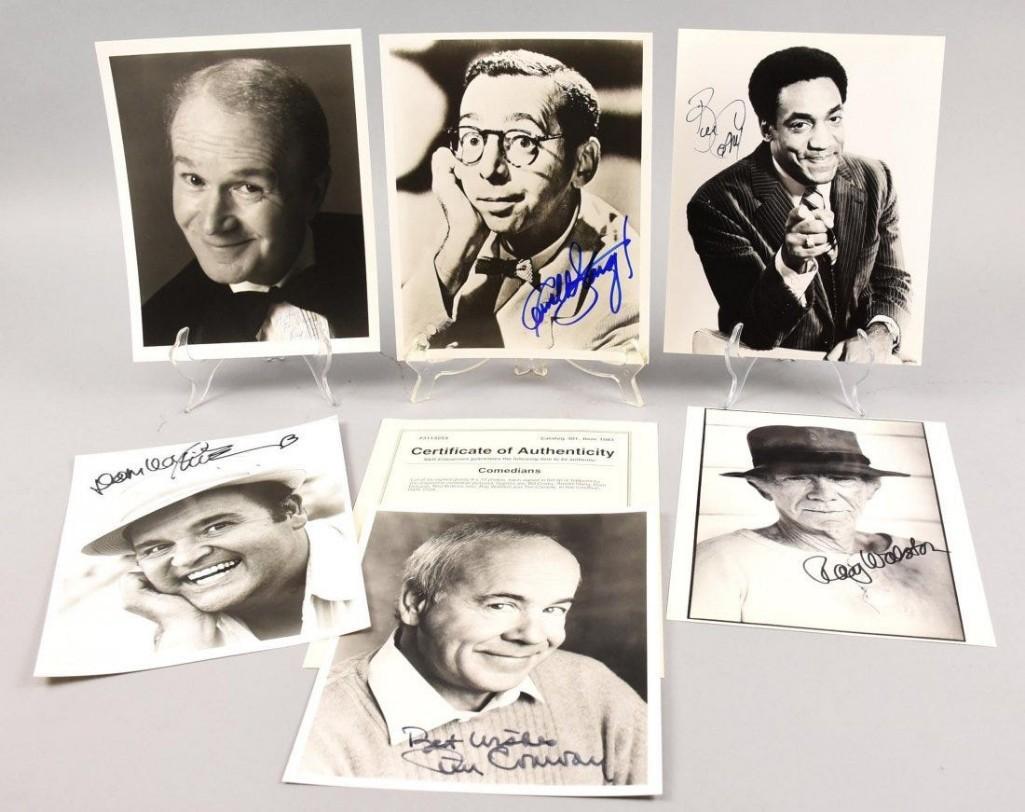 Lot Signed Comedian Photos, Buttons, Conway, COA (1 of 1)