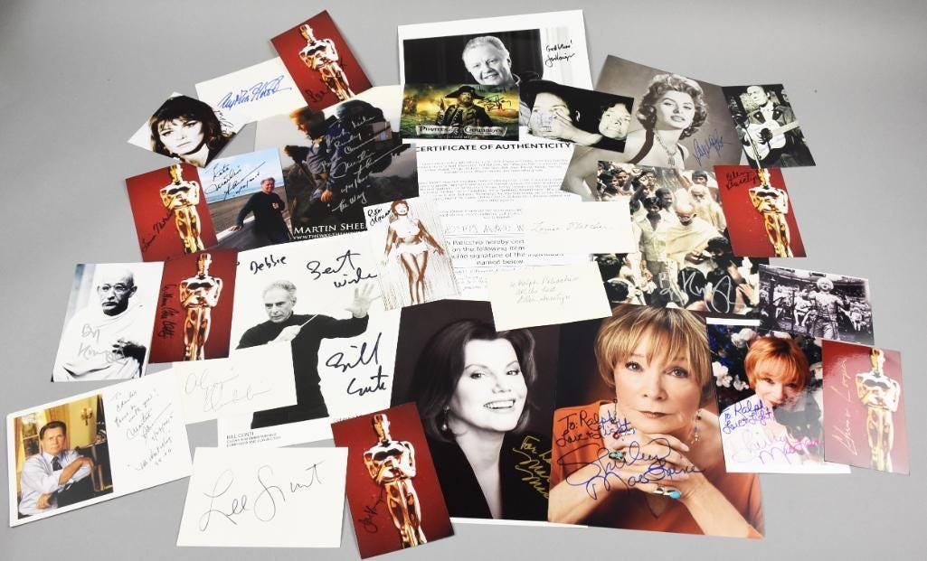 Signed Academy Award Winner Lot With COA (1 of 2)