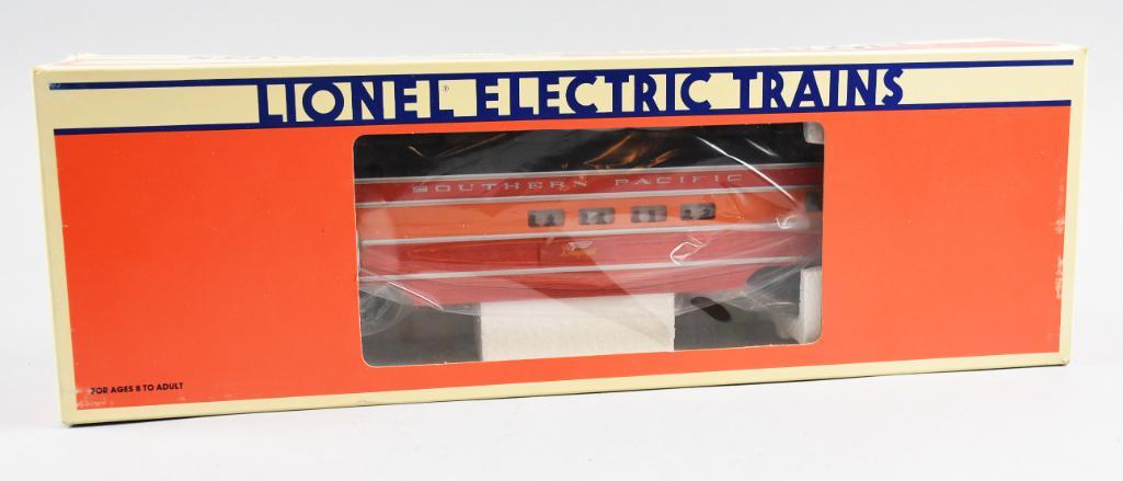 Lionel Southern Pacific Vista Dome, 6-19107: This Lionel Southern Pacific Full Vista Dome Passenger Car no. 6-19107 appears to have never been removed from the box, sticker on the side of the box shows it was won at auction.
