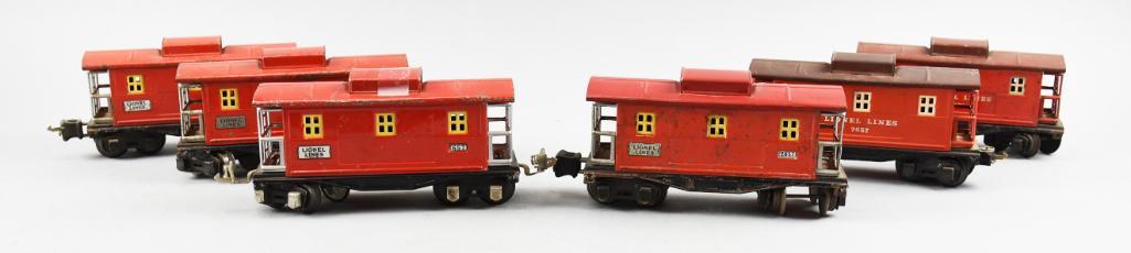 (6) Lionel Lines Pre-War Caboose Lot, No. 657/2657 (1 of 8)