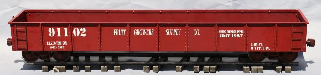 Live Steam Scale Custom Gondola Fruit Growers 7.4" (1 of 10)